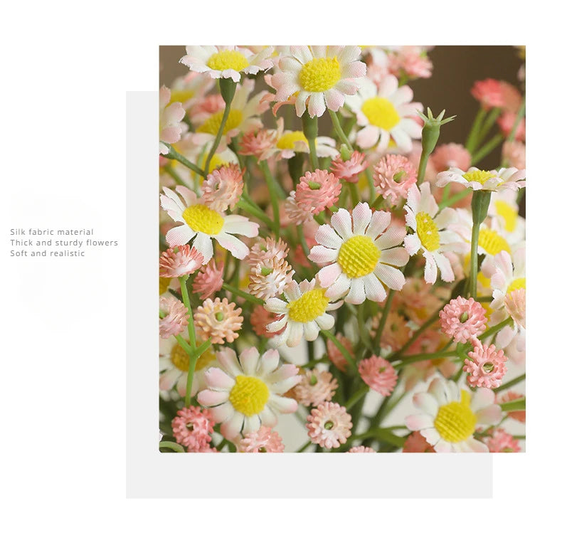 Silk Flower Bouquet - Bouquet of Chamomile Small Daisies