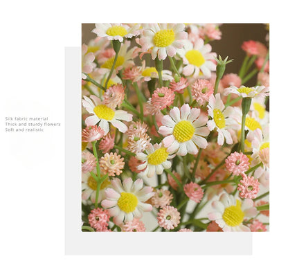 Silk Flower Bouquet - Bouquet of Chamomile Small Daisies