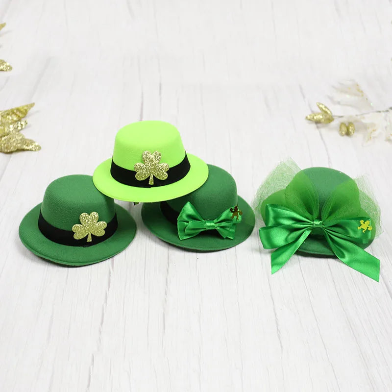 St. Patrick's Day Green Hairpin Shamrock Hat