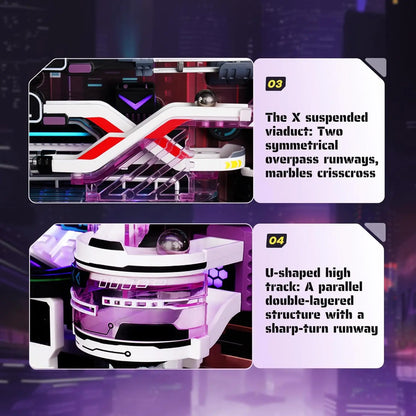 DIY - 140pc Parallel World Marble Run w/Lights