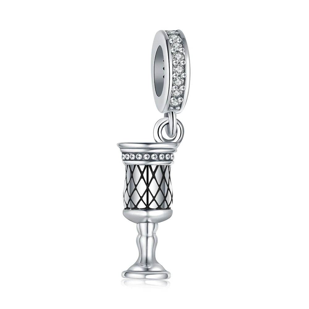 925S Jewish Scroll Bead With Cubic Zirconia Charm - Shop Jobie