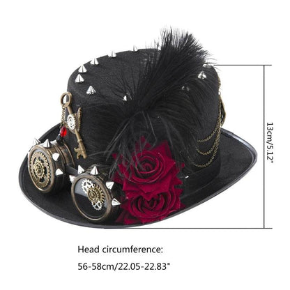 Vintage Steampunk Top Hat - Fedora Style - Shop Jobie