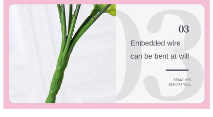 Silk Flower Bouquet - 7 Fork 21 Head Diamond Rose Flower