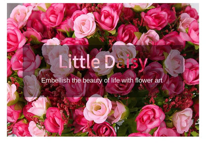 Silk Flower Bouquet - 7 Fork 21 Head Diamond Rose Flower