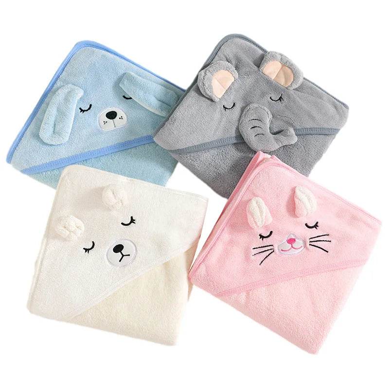 Cartoon Animal Baby Bath Towels - Shop Jobie
