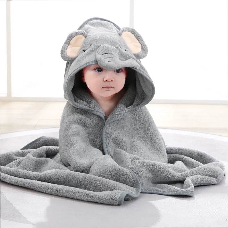 Cartoon Animal Baby Bath Towels - Shop Jobie