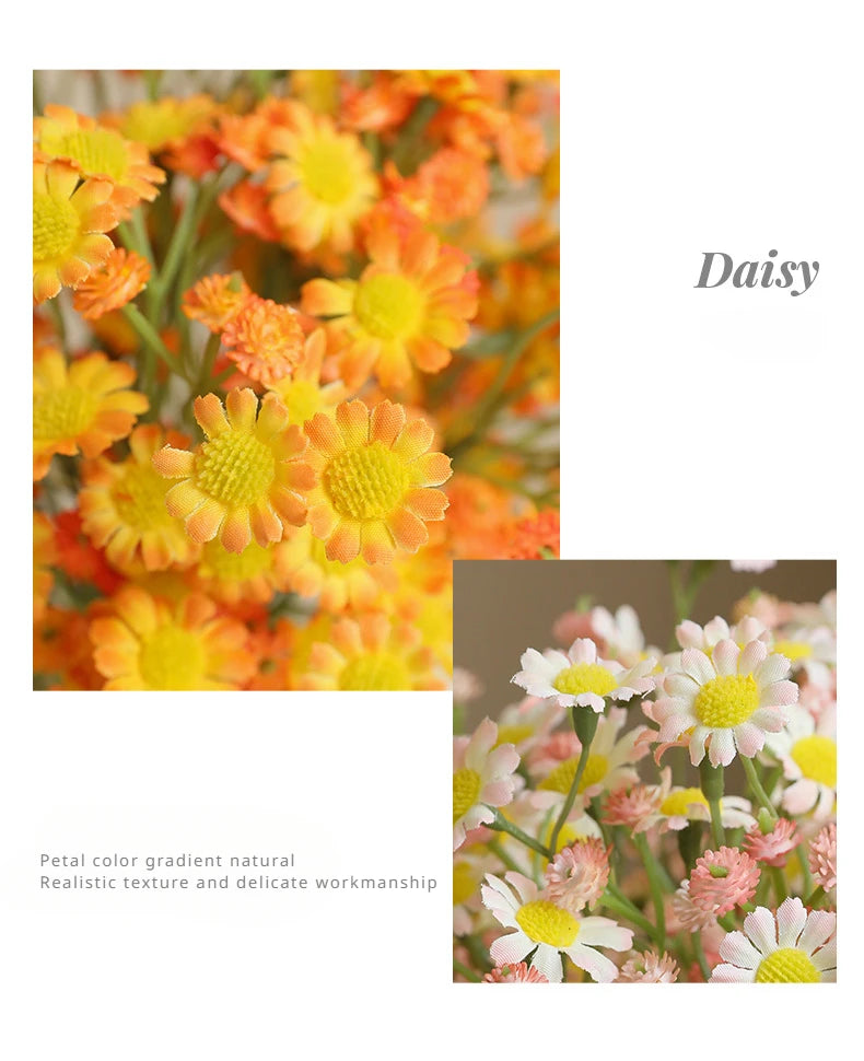 Silk Flower Bouquet - Bouquet of Chamomile Small Daisies