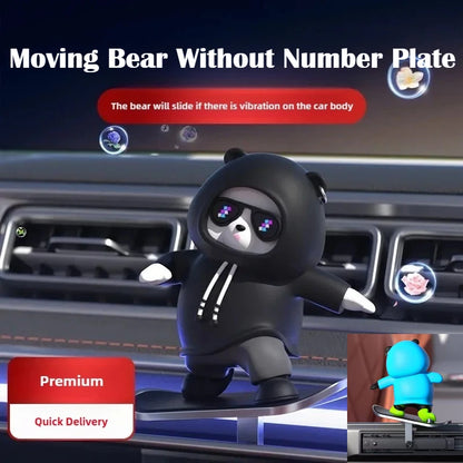 Mini Dashboard Skateboarding Bear