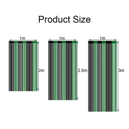 Versatile Black Green Metallic Fringe Backdrop Curtain