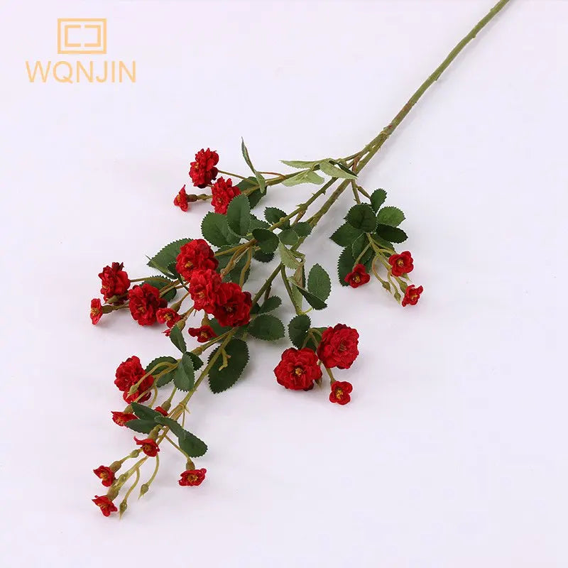 Silk Flower Bouquet -  Long Branch Artificial Mini Roses