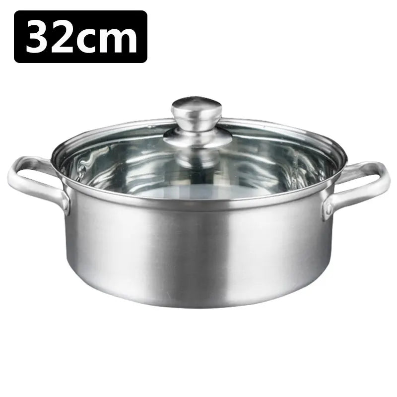 Divided Nonstick Stainless Steel Hot Pot & Fryer