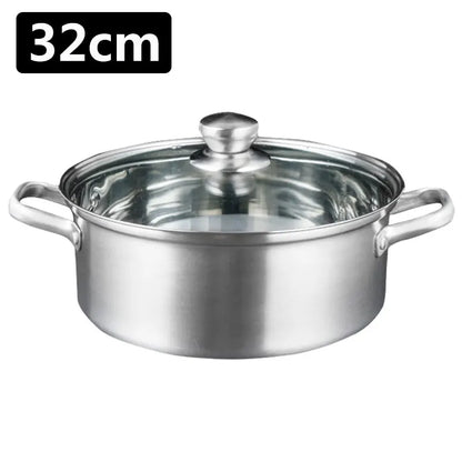 Divided Nonstick Stainless Steel Hot Pot & Fryer