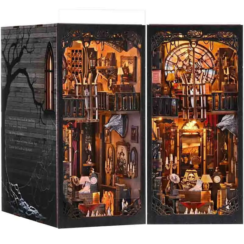 3D Wooden Puzzle DIY Kits - Gothic-inspired Book Nook Kit