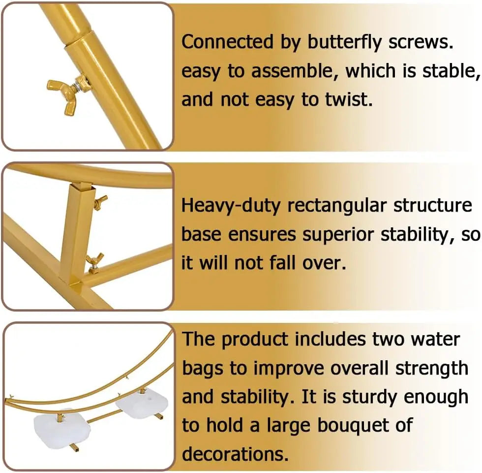 6.9ft Curved Moon Arch Stand & Party Backdrop