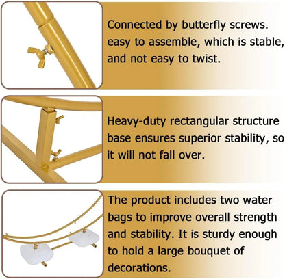 6.9ft Curved Moon Arch Stand & Party Backdrop