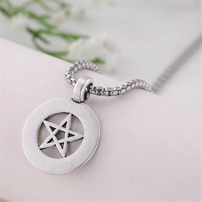 Vintage Pentagram Pendant Necklace - Shop Jobie