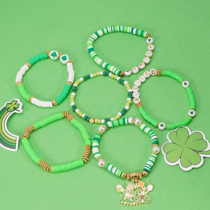Lucky Shamrock Clover Party Favor Fashion Bracelets