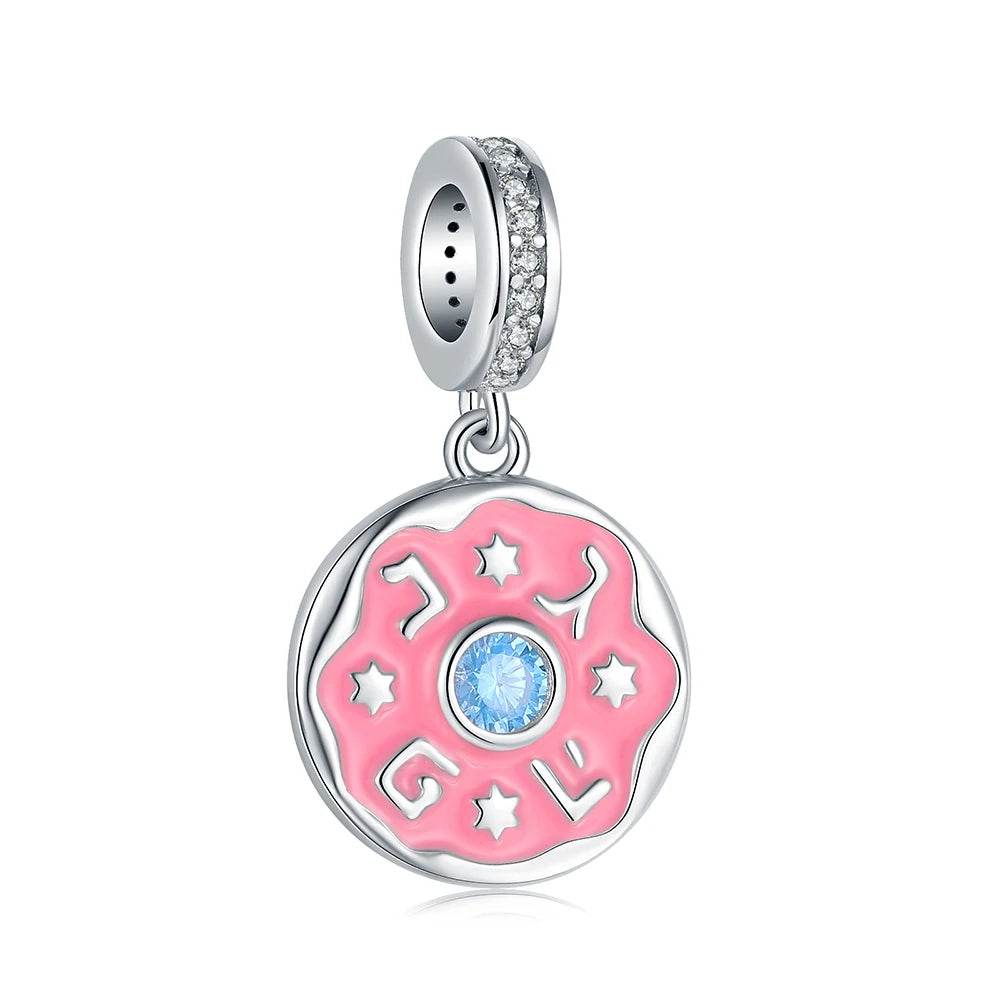 925S Jewish Scroll Bead With Cubic Zirconia Charm - Shop Jobie