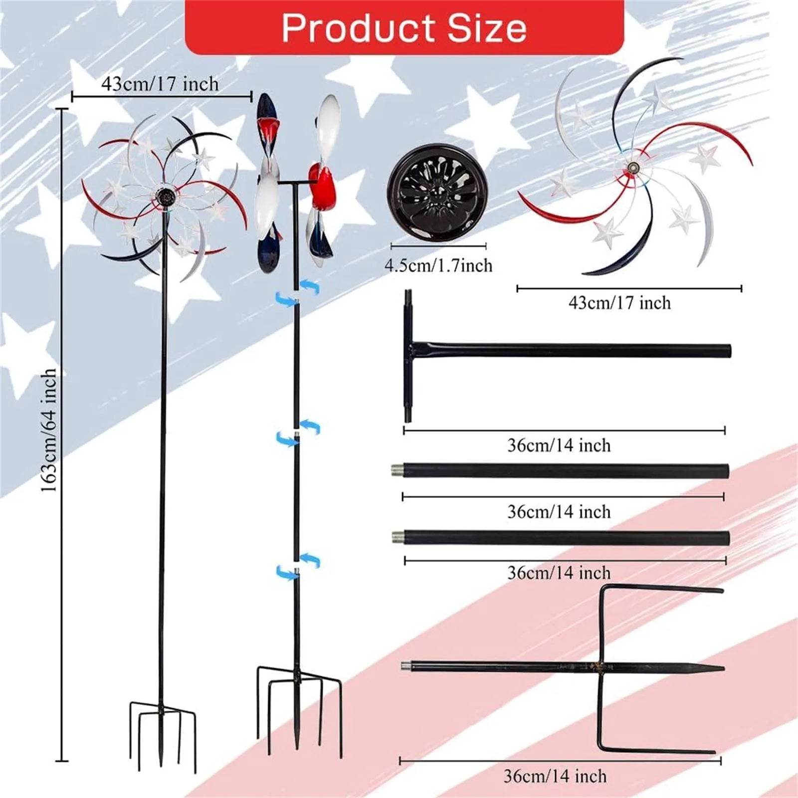 Wind Spinner - Large Red White And Blue - Shop Jobie
