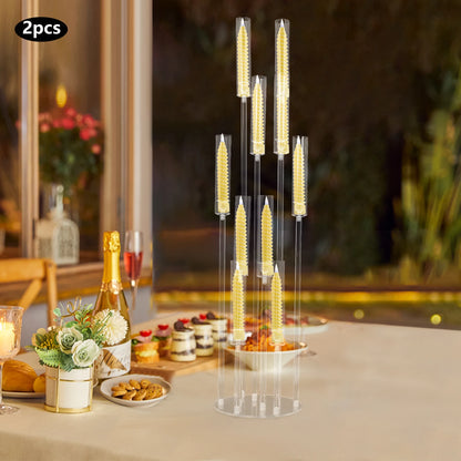 2pc Acrylic Candle Holder - Wedding Centerpiece