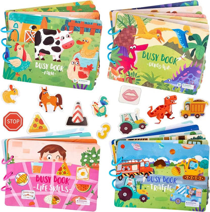 Montessori - Busy Book Stickers, Puzzles, & Games - Shop Jobie