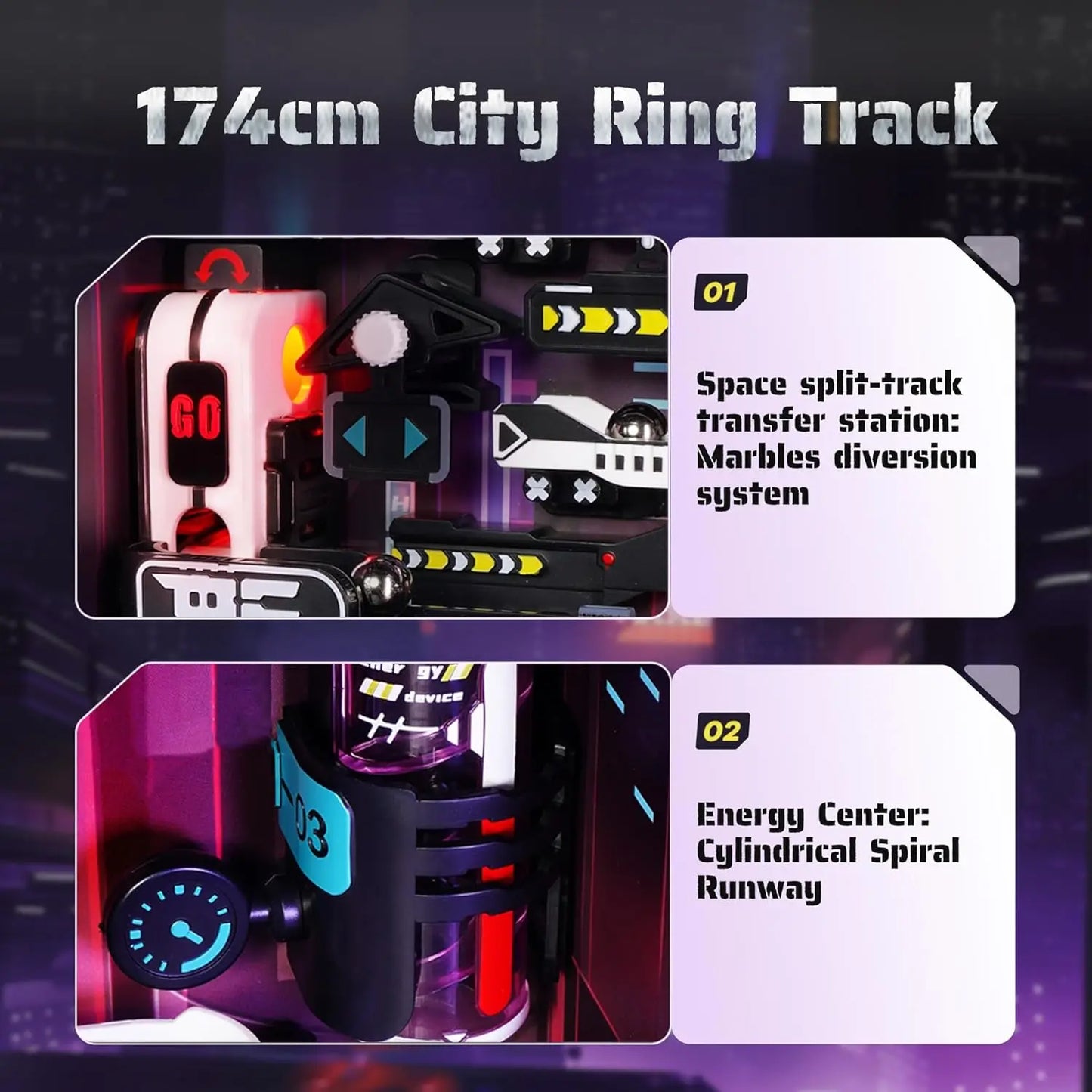 DIY - 140pc Parallel World Marble Run w/Lights