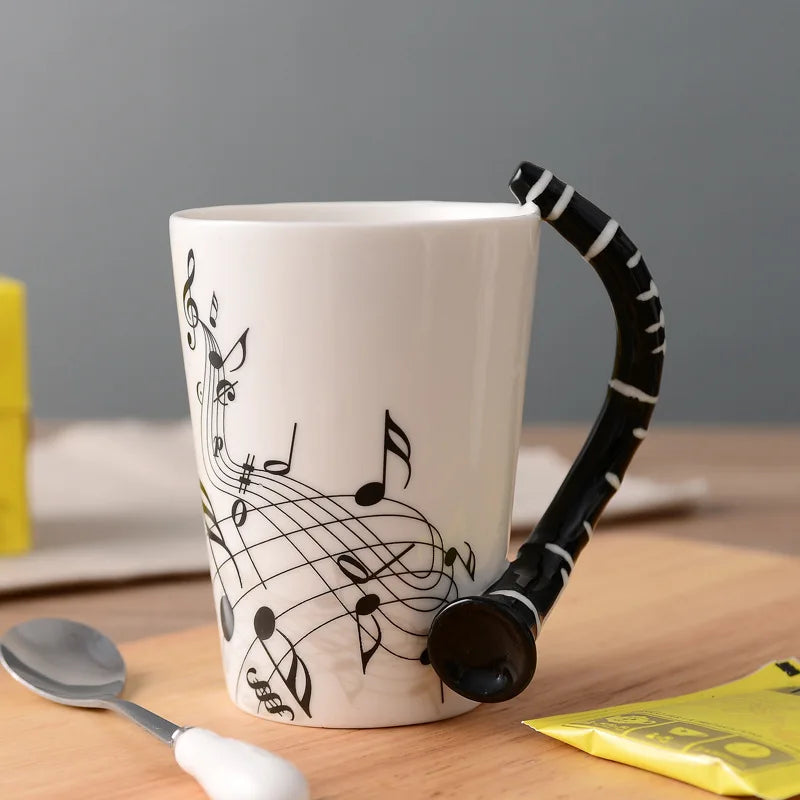 8.45 fl oz Ceramic Musical w/Instrument Handle