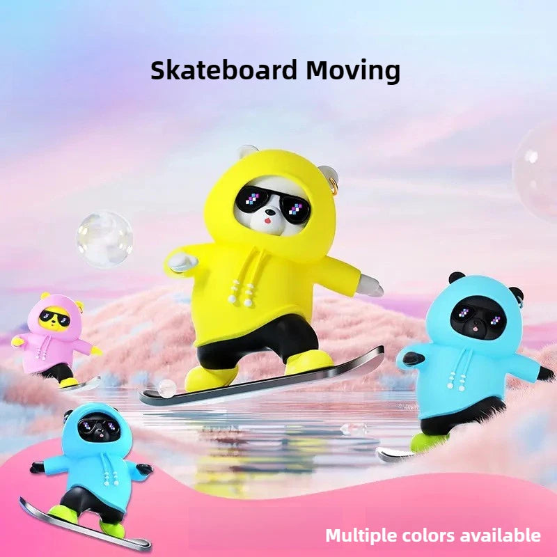 Mini Dashboard Skateboarding Bear