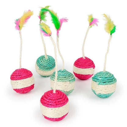 Interactive Sisal Scratching Ball Cat Toy - Min. 2