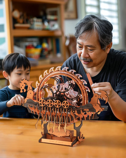 3D Wooden Puzzle - 229pc DIY Viking Dragon Ship