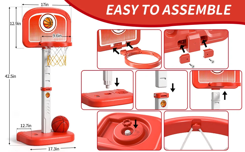 Basketball Hoop for Kids - Indoor/Outdoor