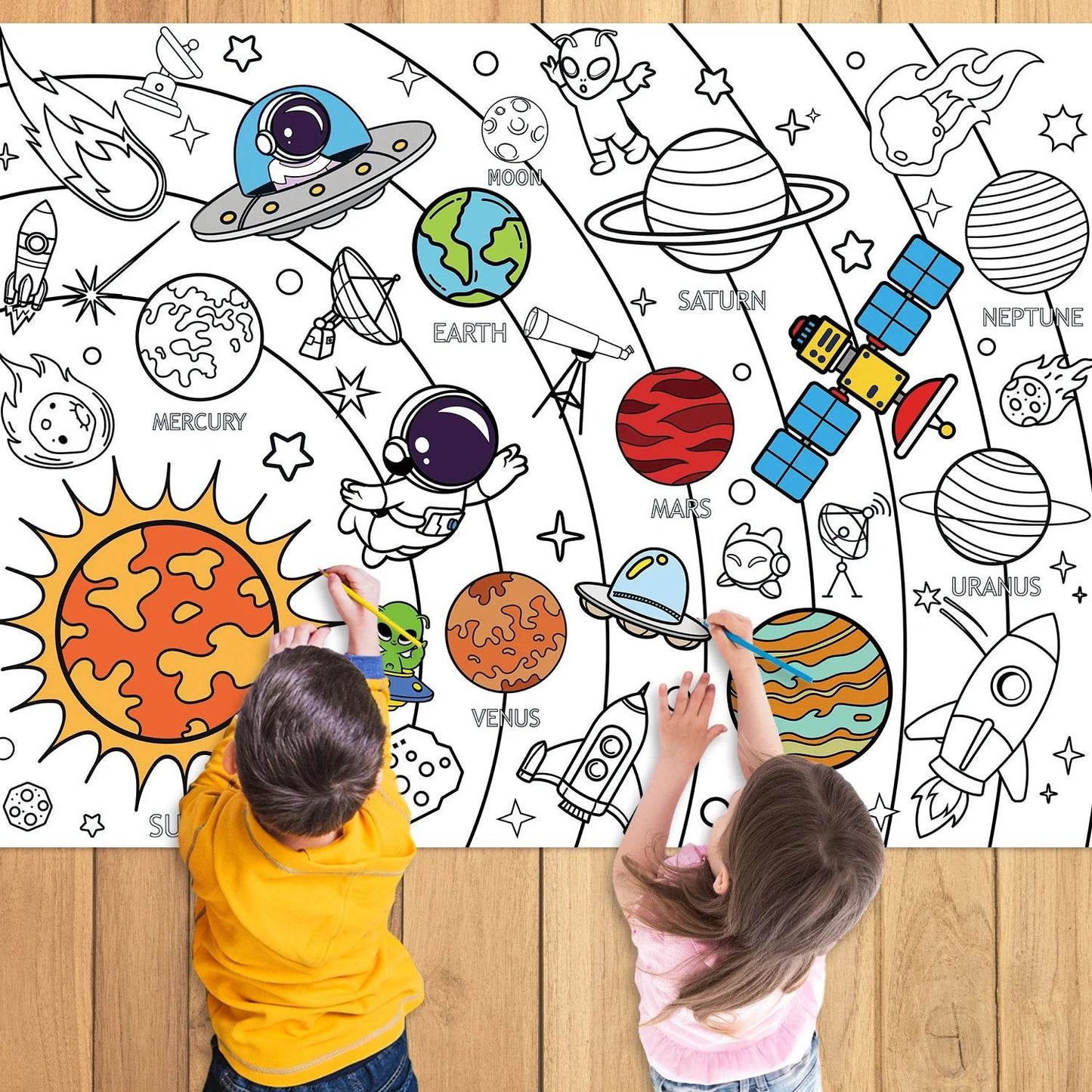 DIY - Space Sticky Coloring Paper - Shop Jobie