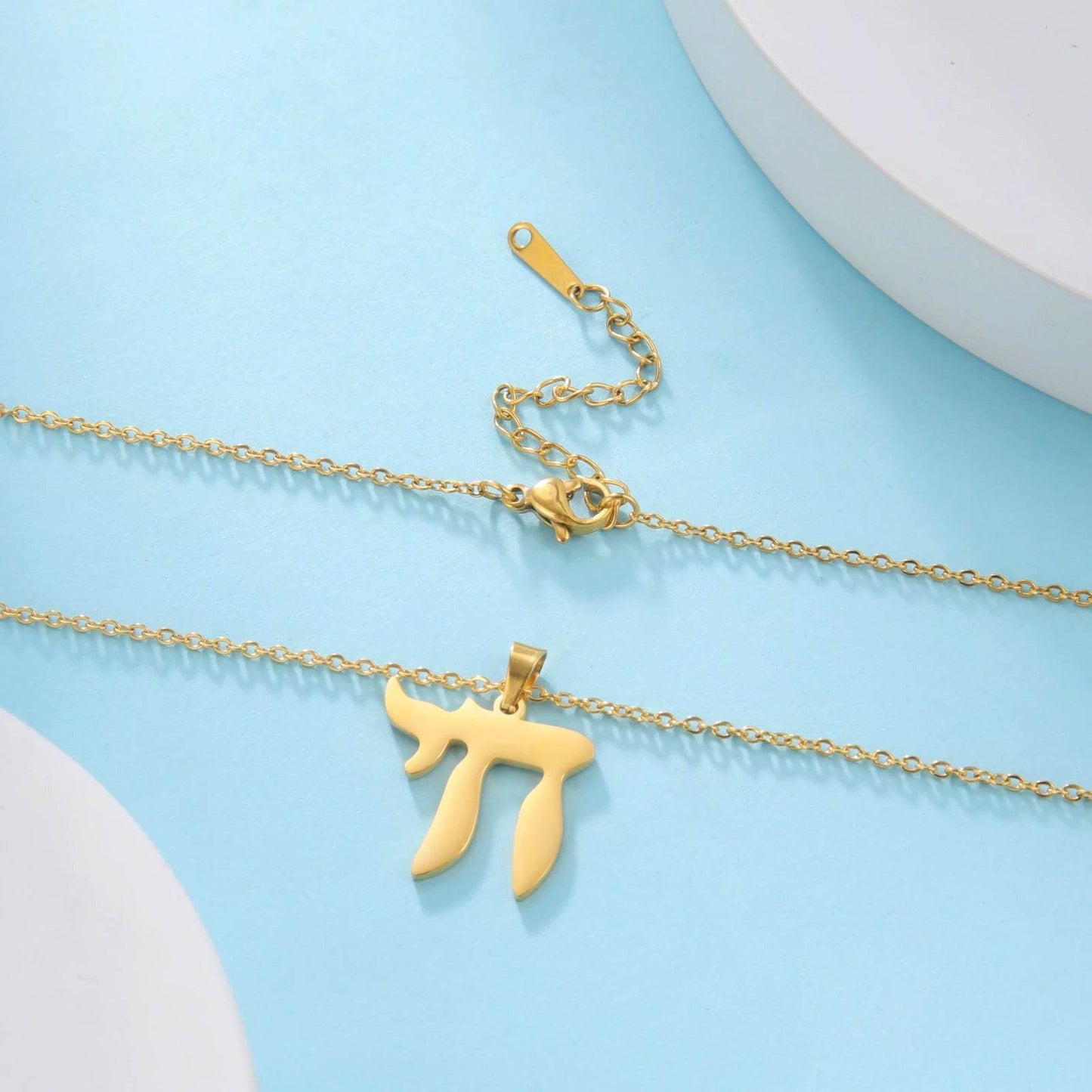 Hebrew Letter Hai Chai Pendant Necklace - Shop Jobie