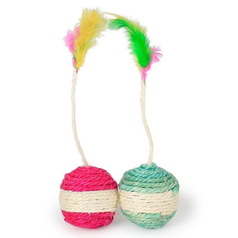 Interactive Sisal Scratching Ball Cat Toy - Min. 2