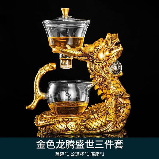 Dragon Phoenix Automatic Tea Set
