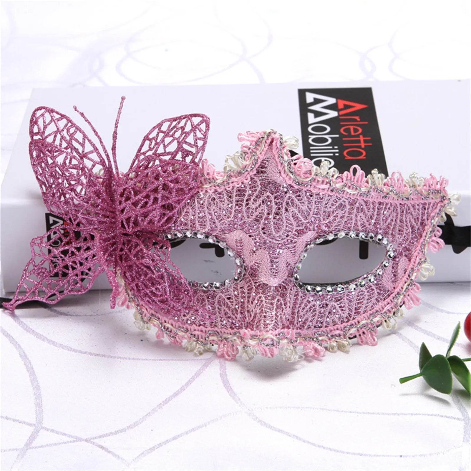 Side Butterfly Masquerade Mardi Gras Mask - Shop Jobie