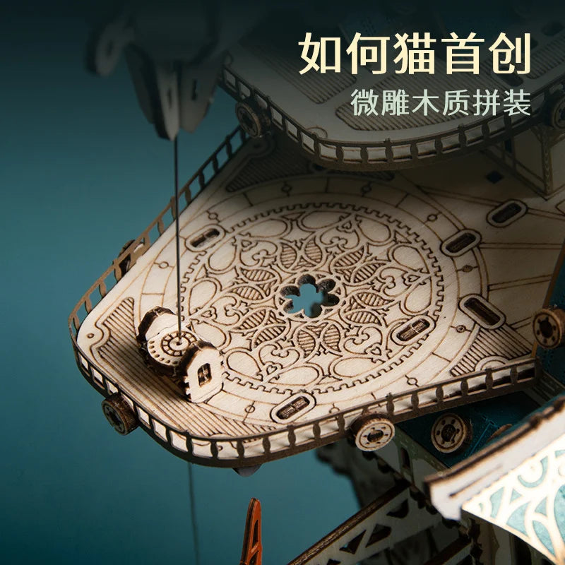 3D Wooden Puzzle DIY Kits - 699pc Fantasy Steam Castle