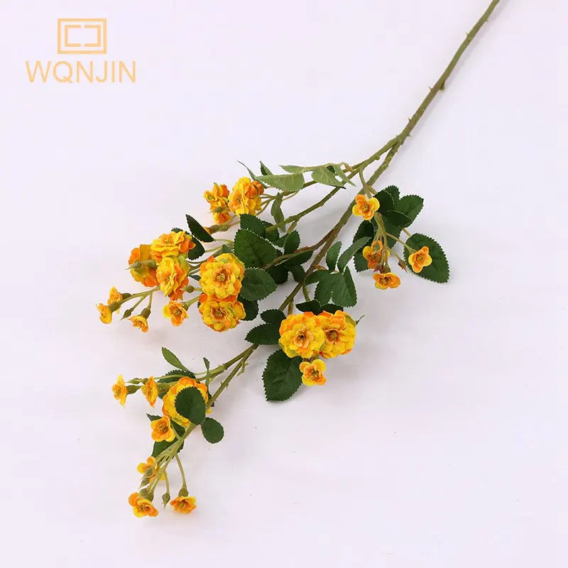 Silk Flower Bouquet -  Long Branch Artificial Mini Roses