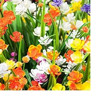 Silk Flowers - 10 Bundles Artificial Garden Decor!