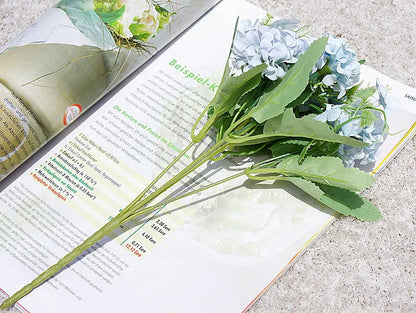 Silk Flower Bouquet - 5-Fork-Bunch Hydrangea Flower
