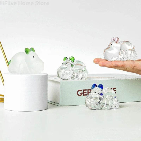 Mini Glass Hippopotamus Figurines - Shop Jobie