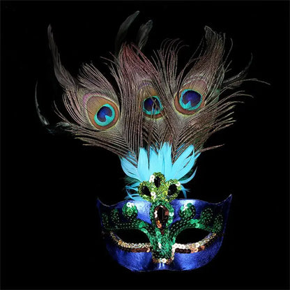 Mardi Gras Mask - Luxury Peacock