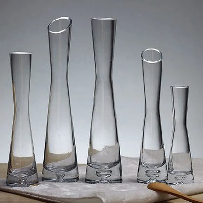 Elegant Transparent Glass Flower Vase