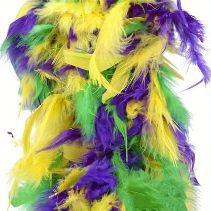 1pc Mardi Gras Feather Boa  - 6ft