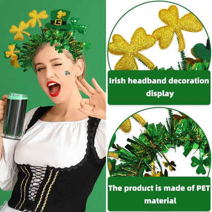 Fun & Fancy Irish Festival Shamrock Party Headbands