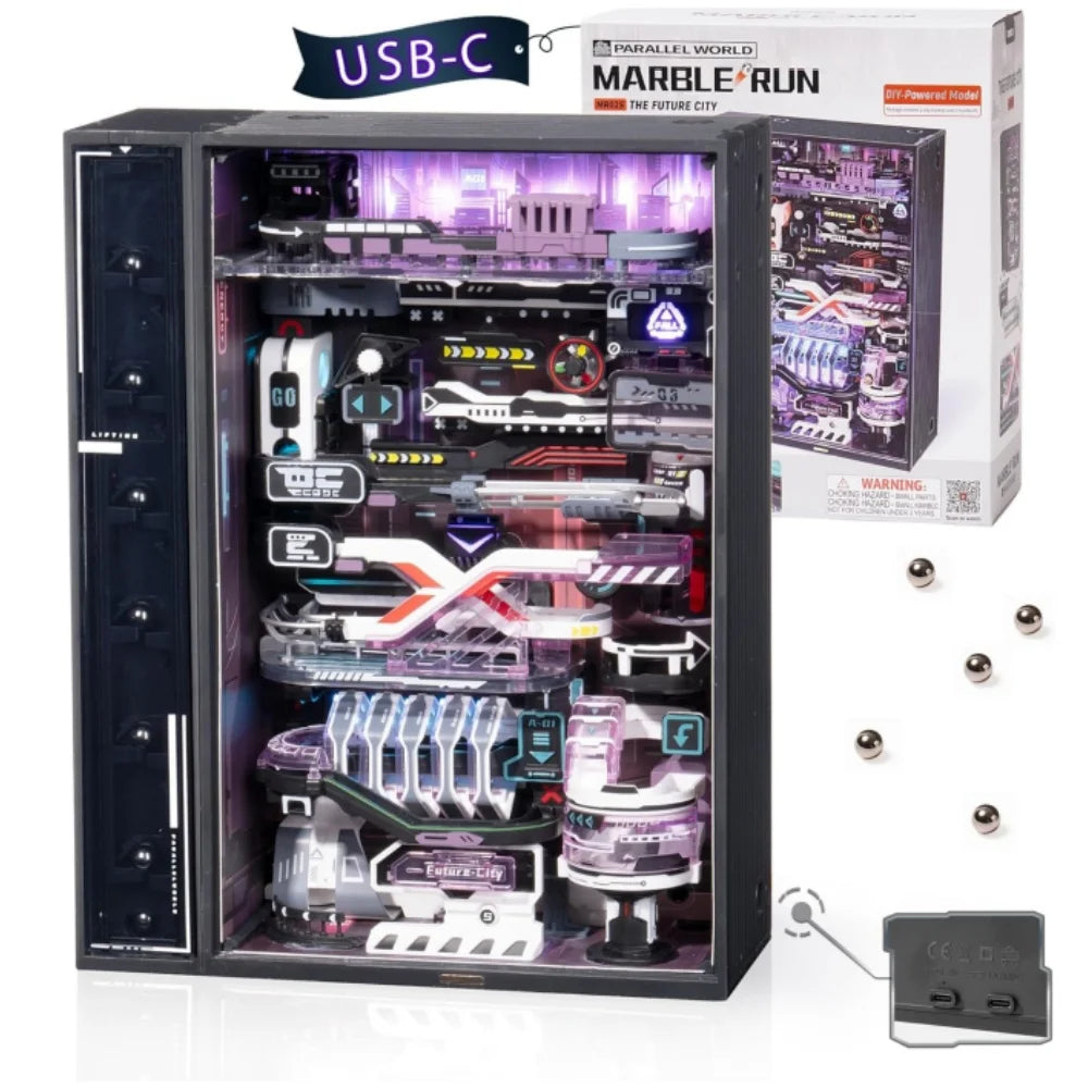 DIY - 140pc Parallel World Marble Run w/Lights