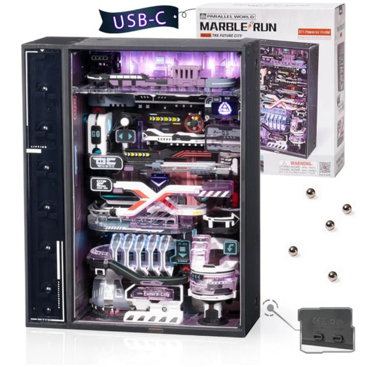 DIY - 140pc Parallel World Marble Run w/Lights