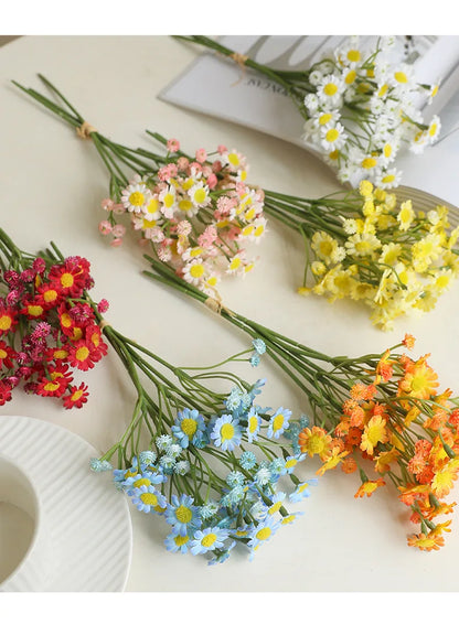 Silk Flower Bouquet - Bouquet of Chamomile Small Daisies