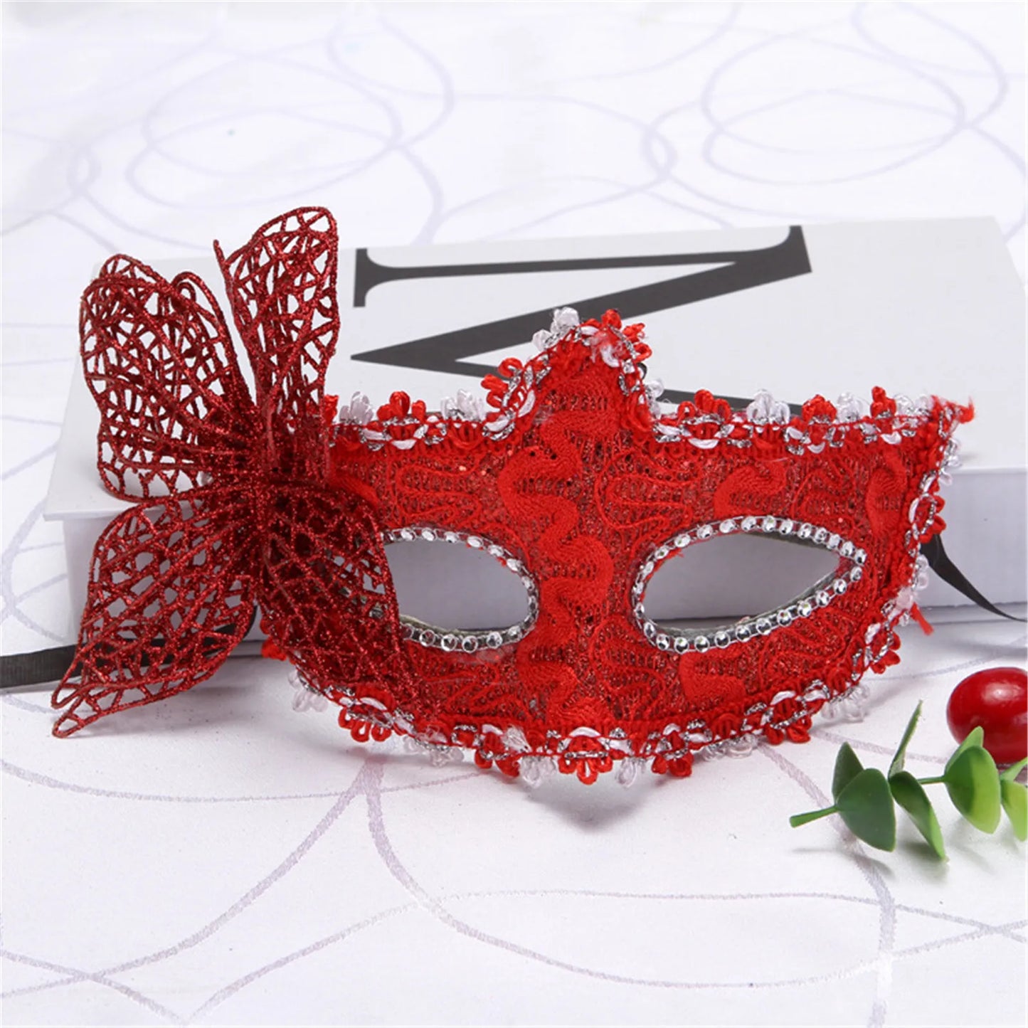 Side Butterfly Masquerade Mardi Gras Mask