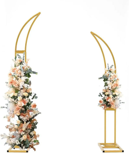 6.9ft Curved Moon Arch Stand & Party Backdrop